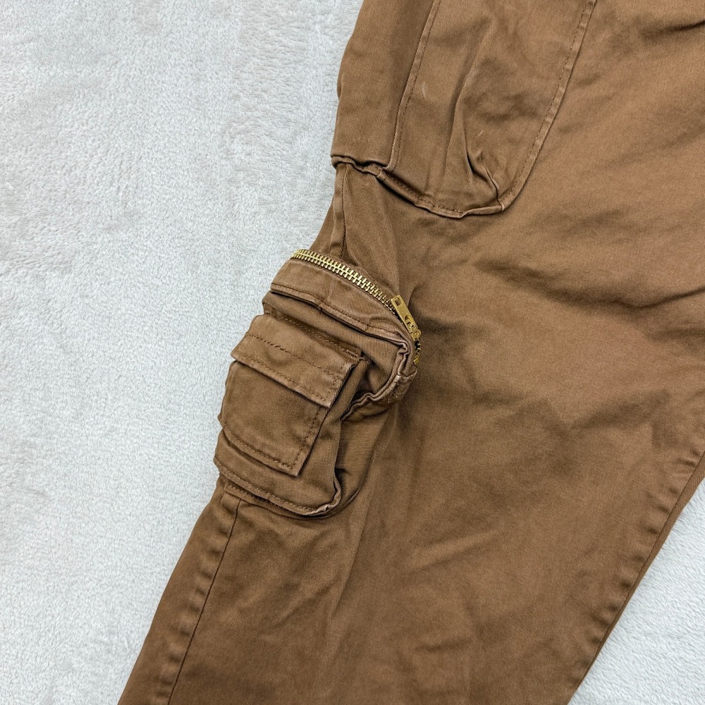 American Eagle x Tru Kolors Cargo Pants Mens 28x30 Brown Pleated Utility Pockets - Picture 2 of 13